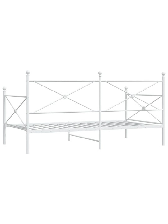 Válenda bez matrace bílá 100x200 cm ocel