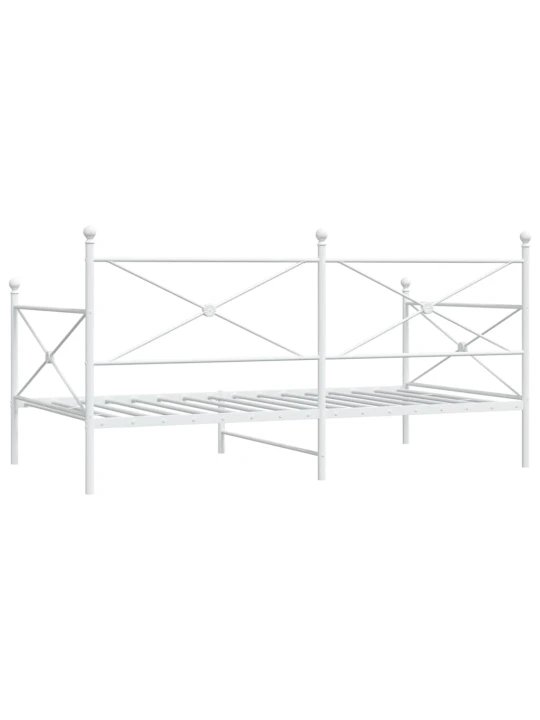 Válenda bez matrace bílá 100x200 cm ocel