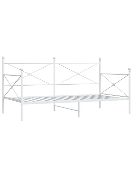 Válenda bez matrace bílá 107x203 cm ocel
