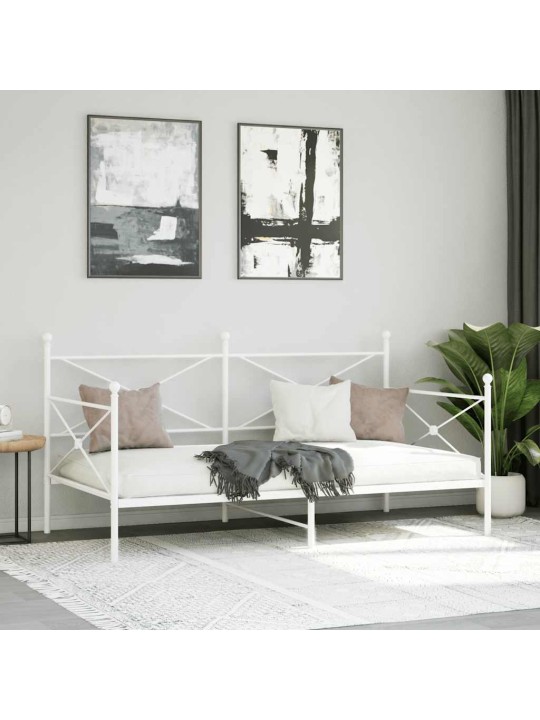 Válenda bez matrace bílá 107x203 cm ocel