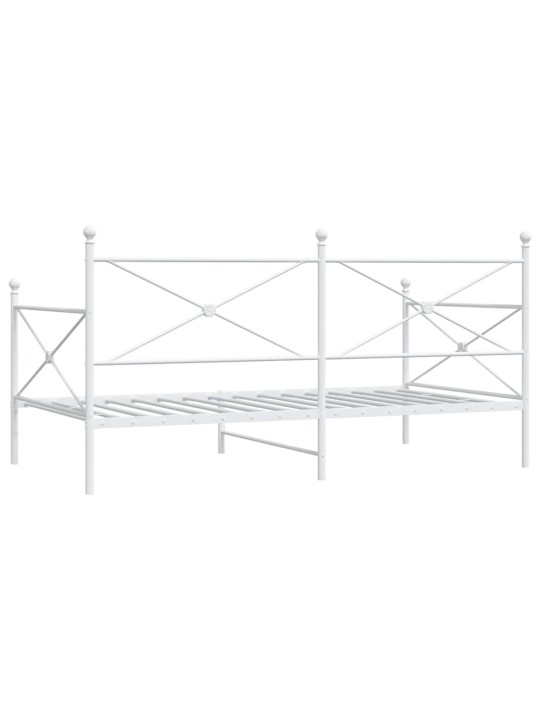 Válenda bez matrace bílá 107x203 cm ocel