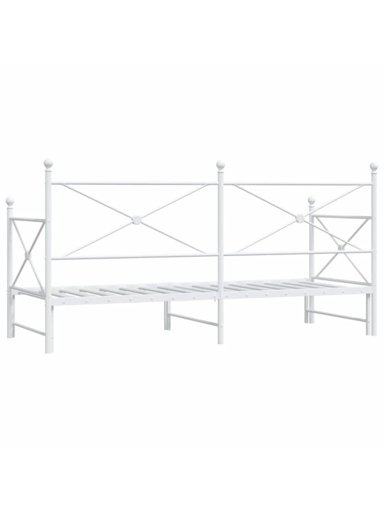 Válenda se přistýlkou bez matrace bílá 75 x 190 cm ocel