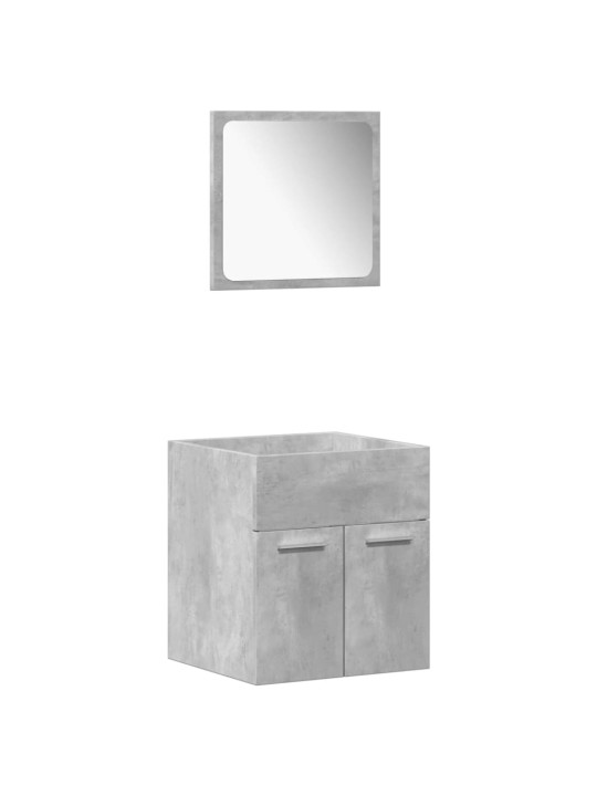 4dílný set koupelnového nábytku betonově šedý kompozitní dřevo