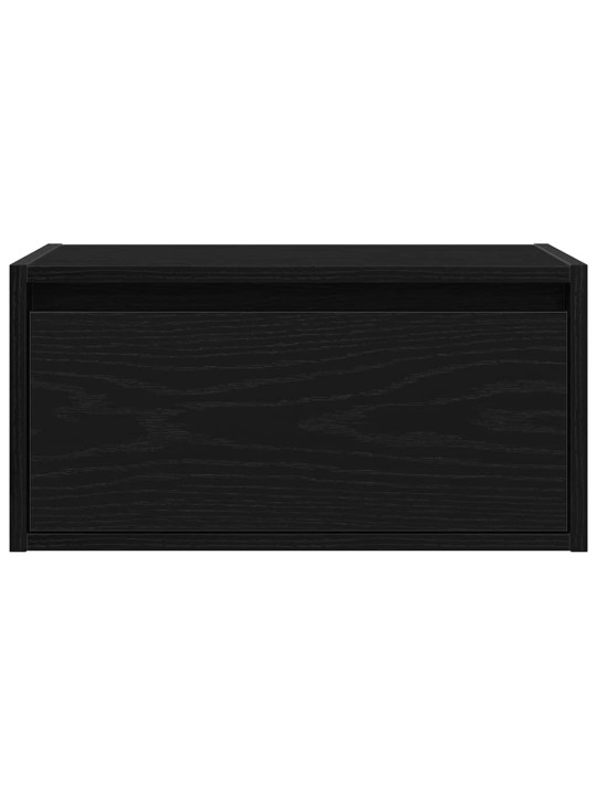 Nástěnné noční stolky s led osvětlením 2 ks černý dub