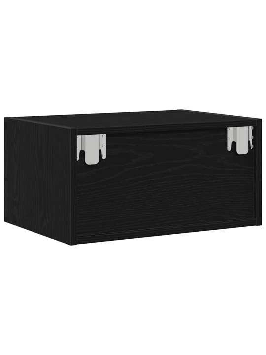 Nástěnné noční stolky s led osvětlením 2 ks černý dub