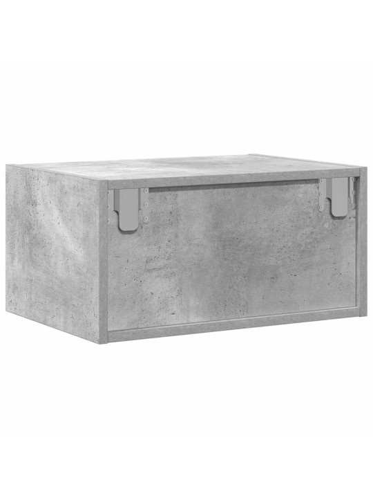 Nástěnné noční stolky s led osvětlením 2 ks betonově šedé