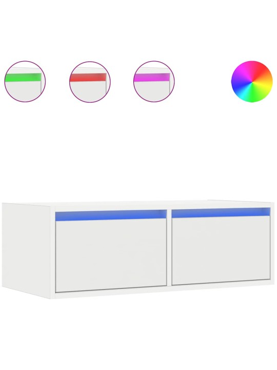 Tv skříňka s led osvětlením bílá 75x35,5x25 cm
