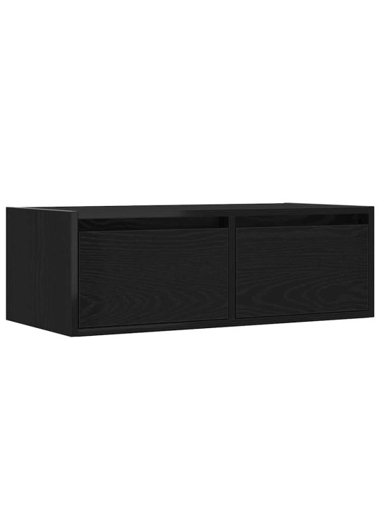 Tv skříňka s led osvětlením černý dub 75x35,5x25 cm
