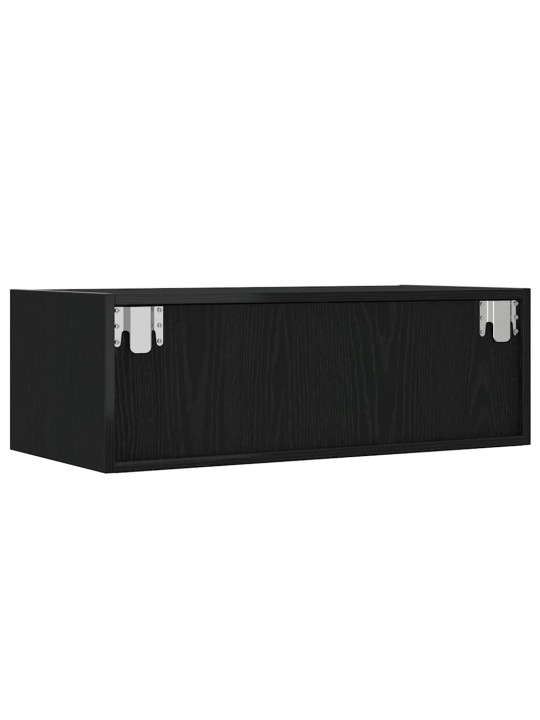 Tv skříňka s led osvětlením černý dub 75x35,5x25 cm