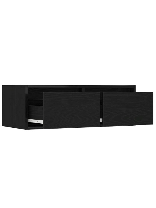 Tv skříňka s led osvětlením černý dub 75x35,5x25 cm