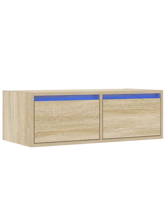 Tv skříňka s led osvětlením dub sonoma 75x35,5x25 cm