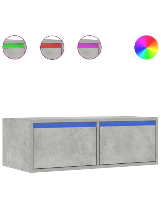 Tv skříňka s led osvětlením betonově šedá 75x35,5x25 cm