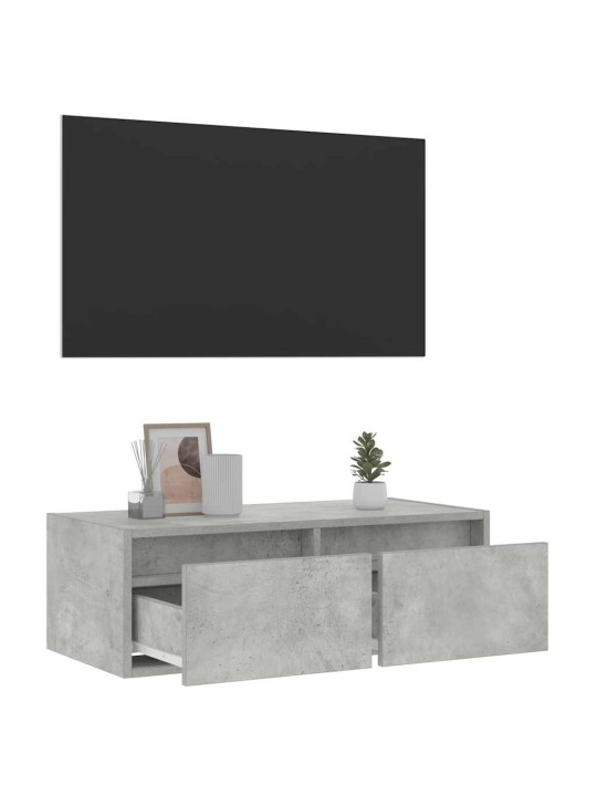 Tv skříňka s led osvětlením betonově šedá 75x35,5x25 cm