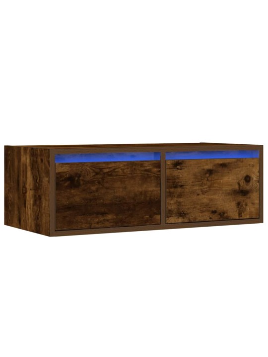 Tv skříňka s led osvětlením kouřový dub 75x35,5x25 cm