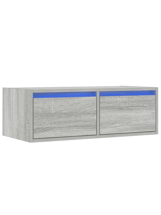 Tv skříňka s led osvětlením šedý sonoma 75x35,5x25 cm