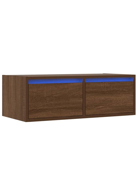 Tv skříňka s led osvětlením hnědý dub 75x35,5x25 cm