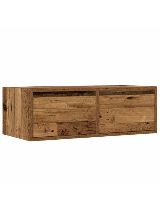 Tv skříňka s led osvětlením starého dřeva 75x35,5x25 cm