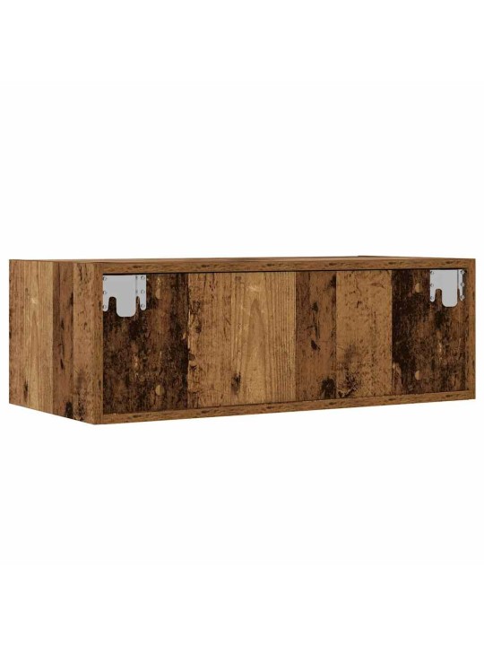 Tv skříňka s led osvětlením starého dřeva 75x35,5x25 cm
