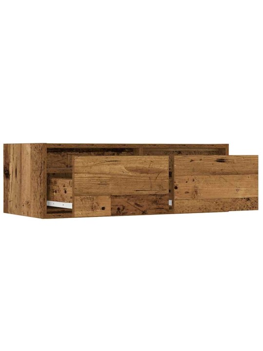 Tv skříňka s led osvětlením starého dřeva 75x35,5x25 cm