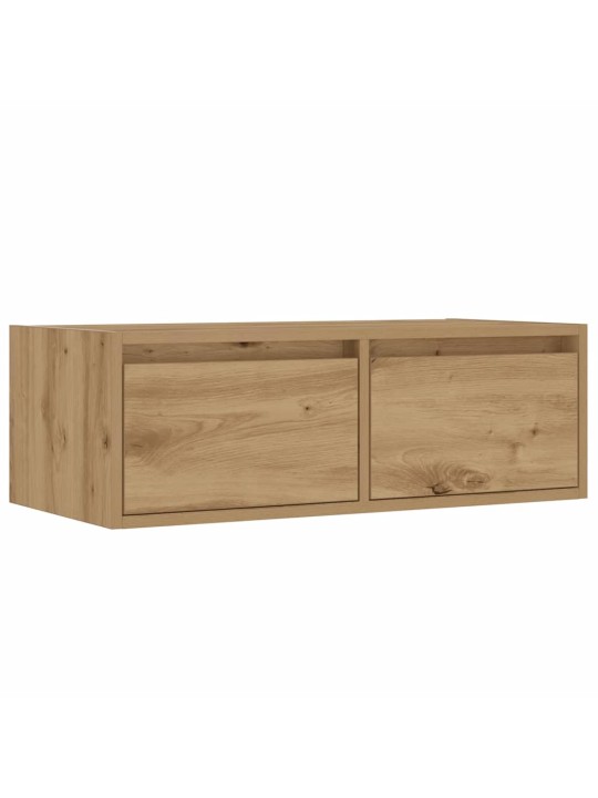 Tv skříňka s led osvětlením dub artisan 75x35,5x25 cm