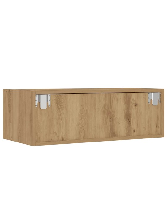 Tv skříňka s led osvětlením dub artisan 75x35,5x25 cm