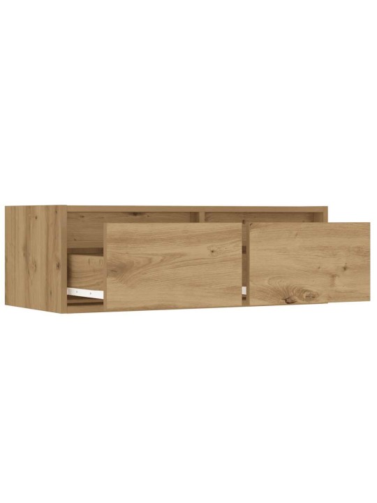 Tv skříňka s led osvětlením dub artisan 75x35,5x25 cm