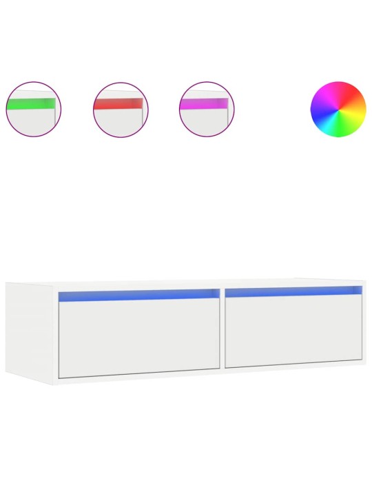 Tv skříňka s led osvětlením bílá 100x35,5x25 cm