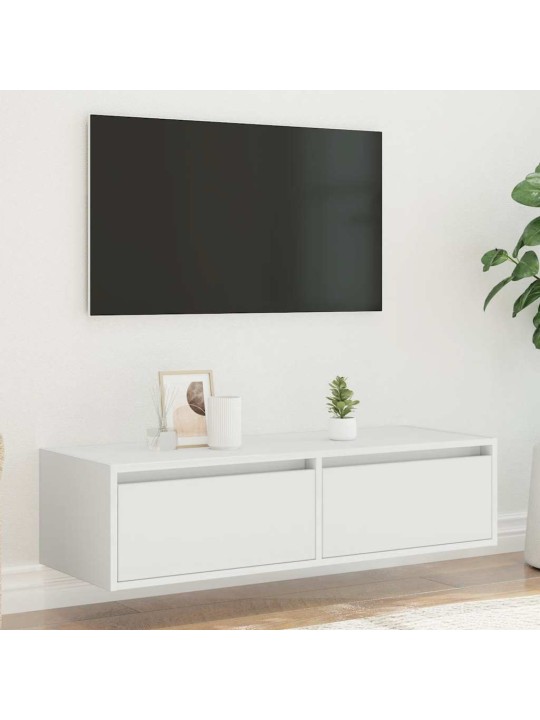 Tv skříňka s led osvětlením bílá 100x35,5x25 cm