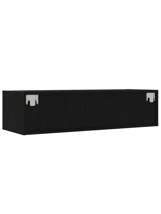 Tv skříňka s led osvětlením černý dub 100x35,5x25 cm