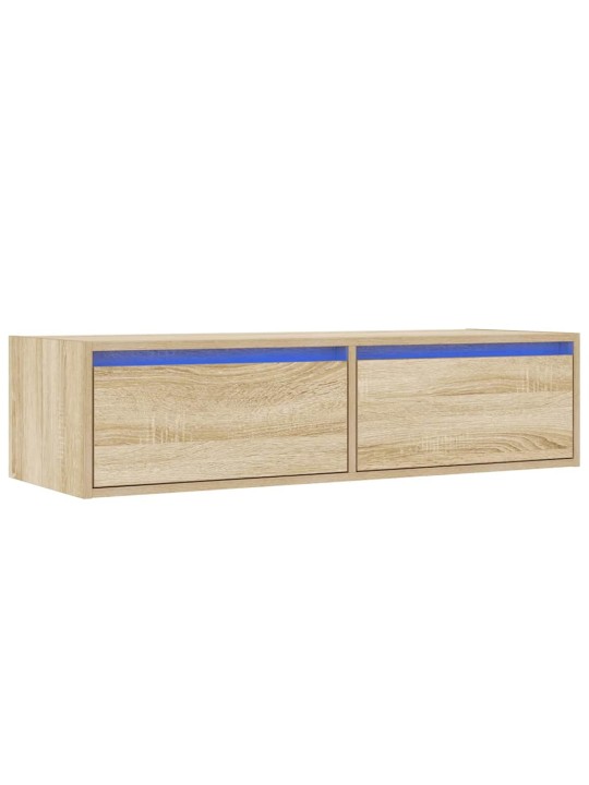 Tv skříňka s led osvětlením dub sonoma 100x35,5x25 cm