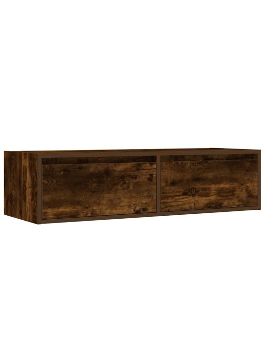 Tv skříňka s led osvětlením kouřový dub 100x35,5x25 cm
