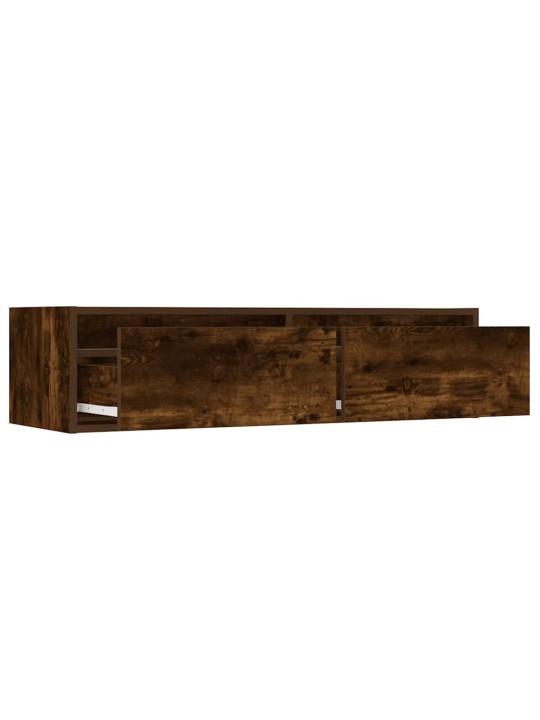 Tv skříňka s led osvětlením kouřový dub 100x35,5x25 cm