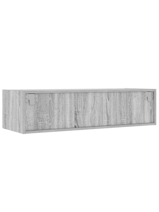 Tv skříňka s led osvětlením šedý sonoma 100x35,5x25 cm