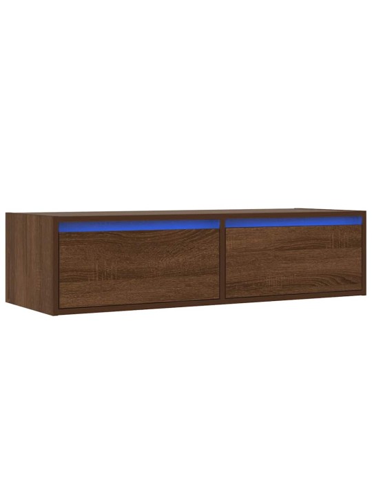 Tv skříňka s led osvětlením hnědý dub 100x35,5x25 cm