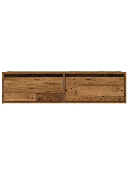 Tv skříňka s led osvětlením starého dřeva 100x35,5x25 cm