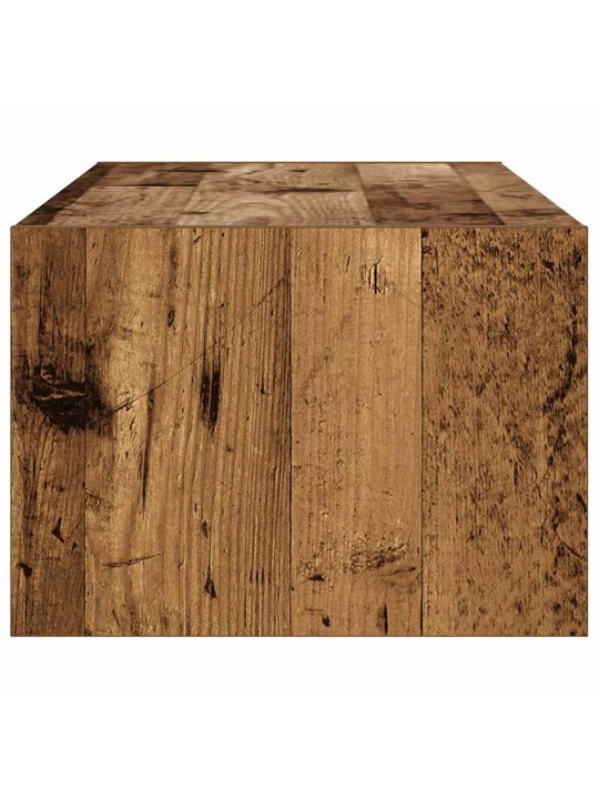 Tv skříňka s led osvětlením starého dřeva 100x35,5x25 cm
