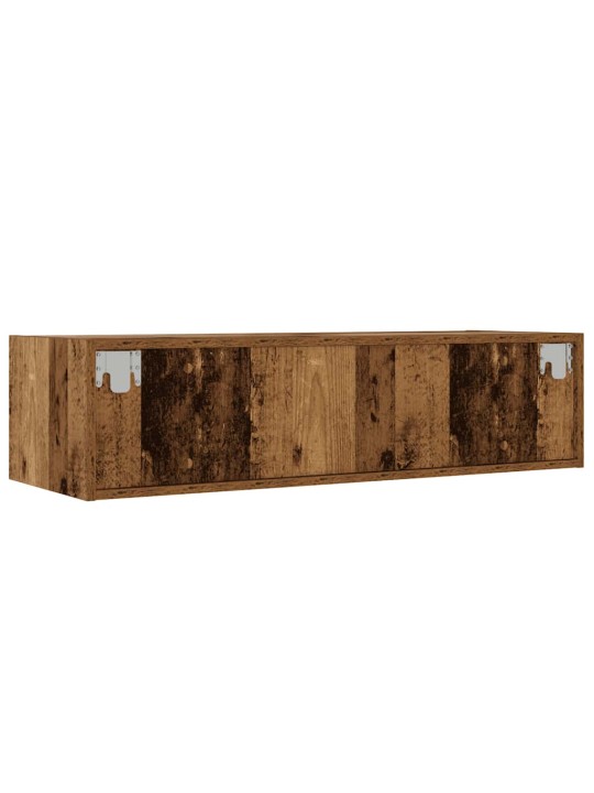 Tv skříňka s led osvětlením starého dřeva 100x35,5x25 cm