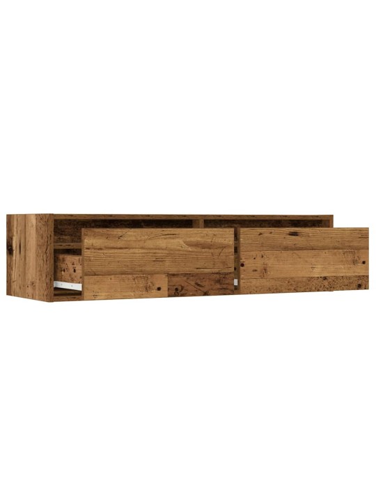 Tv skříňka s led osvětlením starého dřeva 100x35,5x25 cm