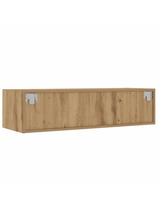 Tv skříňka s led osvětlením dub artisan 100x35,5x25 cm