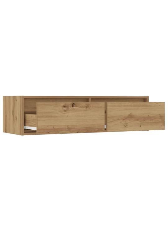 Tv skříňka s led osvětlením dub artisan 100x35,5x25 cm