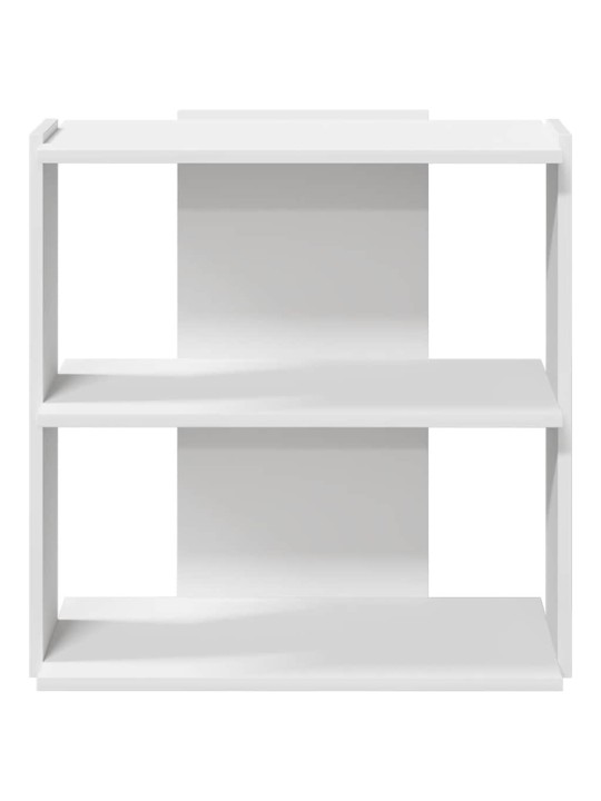 Knihovna 3patrová bílá 60x30x60 cm kompozitní dřevo