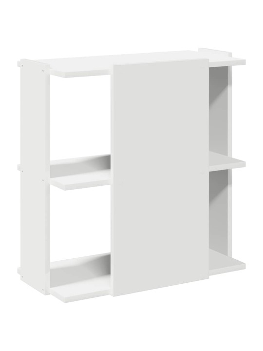Knihovna 3patrová bílá 60x30x60 cm kompozitní dřevo
