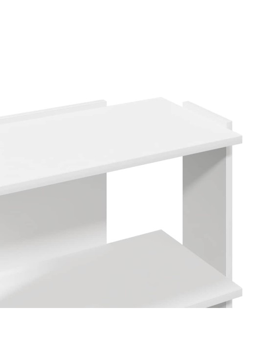 Knihovna 3patrová bílá 60x30x60 cm kompozitní dřevo