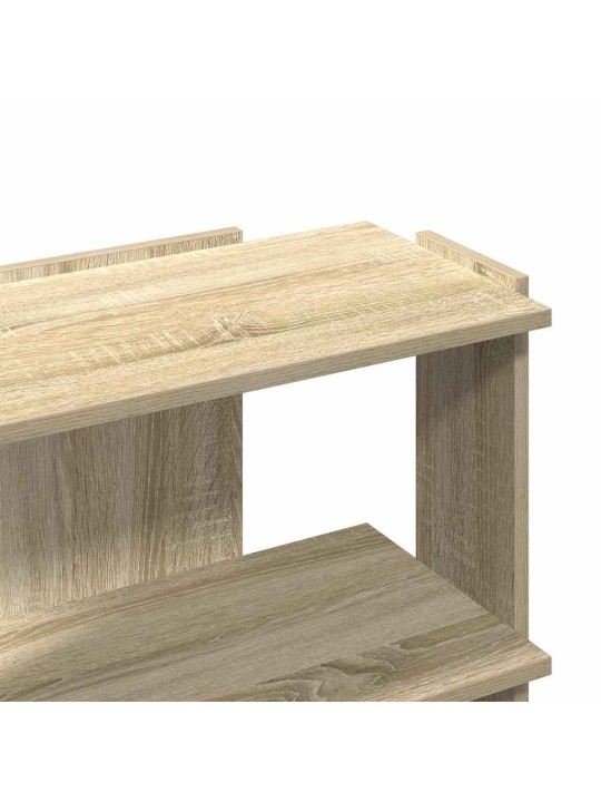 Knihovna se 3 policemi dub sonoma 60x30x60 cm kompozit