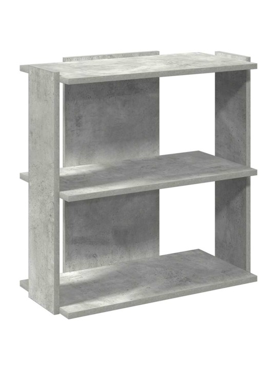 Knihovna se 3 policemi betonově šedá 60x30x60 cm kompozit