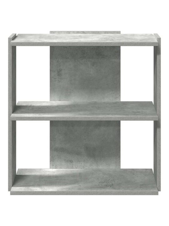 Knihovna se 3 policemi betonově šedá 60x30x60 cm kompozit