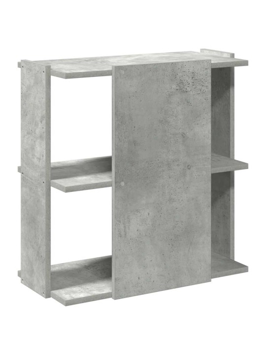 Knihovna se 3 policemi betonově šedá 60x30x60 cm kompozit