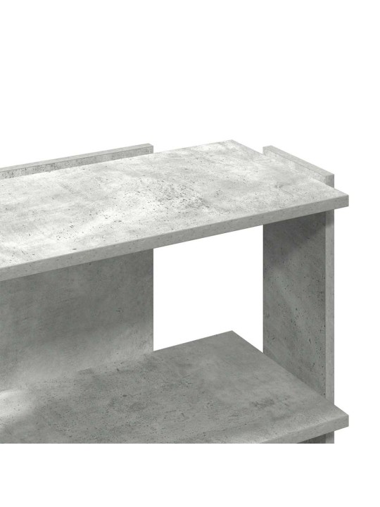 Knihovna se 3 policemi betonově šedá 60x30x60 cm kompozit