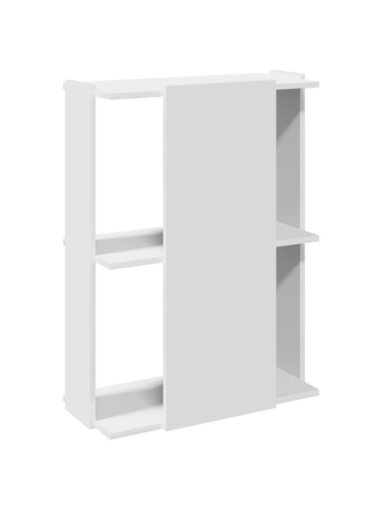 Knihovna se 3 policemi bílá 60x30x80 cm kompozit