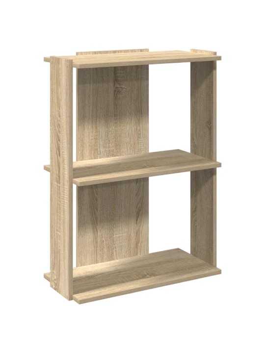 Knihovna se 3 policemi dub sonoma 60x30x80 cm kompozit